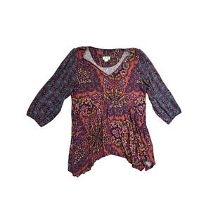Maeve by Anthropologie‎ Top Womens XL Floral Paisley Print Tunic